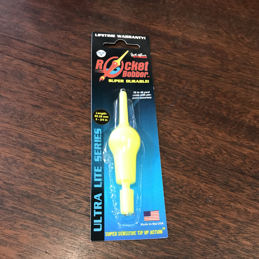 Bill Lewis Rocket Bobber Gamefish Series 6-1/4" 2-Pack - Long Cast Sensitive Bobber (1 Yellow Top, 1 Orange Top)