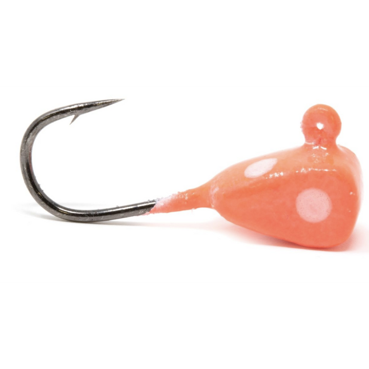 dave genz ice fishing lures Clam Drop Kick Wind Rose North Ltd. Outfitters The Drop Kick Jig was designed for a better hook up Ice Fishing Jigs Wind