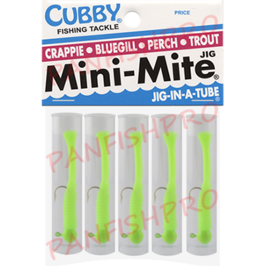 Cubby Mini-Mite Jig-in-a-Tube – Versatile Bucktail/Marabou Fishing Lure, Multi-Species Year-Round Bait For Freshwater