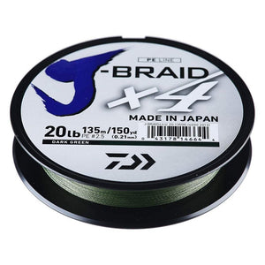 Daiwa J-Braid x4 Braided Line Dark Green-Daiwa-Wind Rose North Ltd. Outfitters