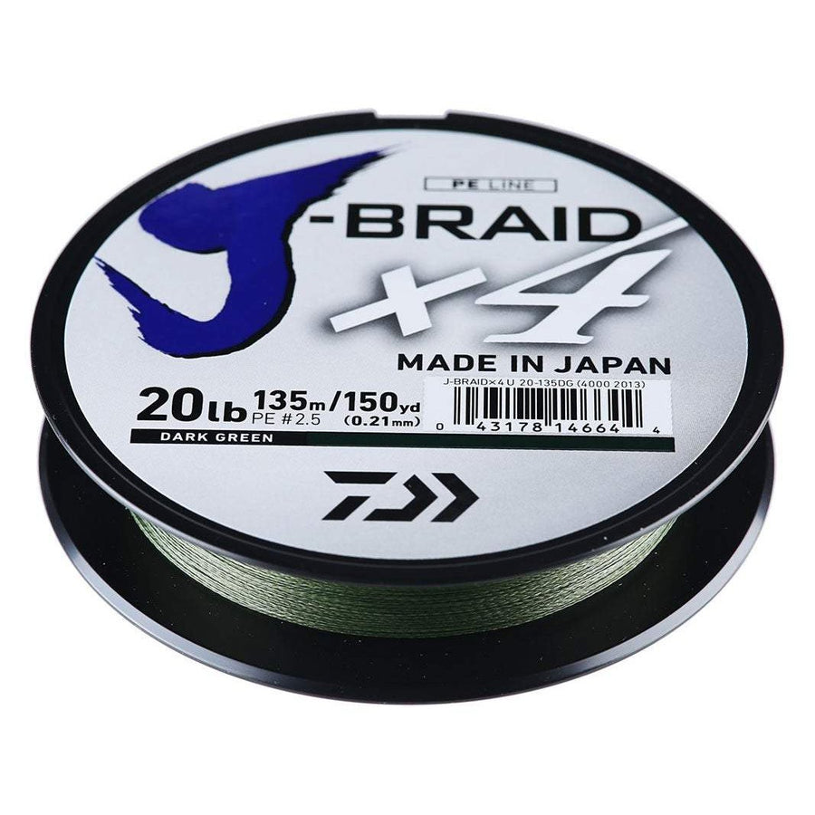 Daiwa J-Braid x4 Braided Line Dark Green-Daiwa-Wind Rose North Ltd. Outfitters