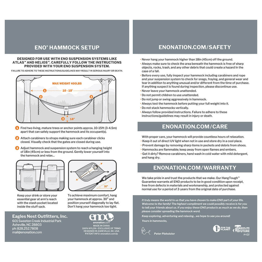 Eno DoubleNest Hammock (Prints)