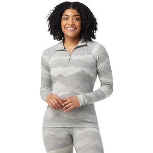 Smartwool Women's Classic Thermal Merino Base Layer Pattern 1/4 Zip (SW016373)