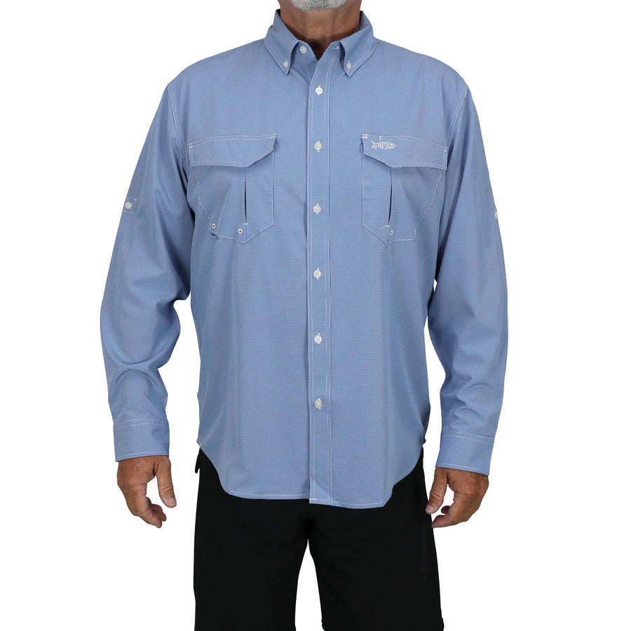 Aftco Men's Apex Stretch Long Sleeve Button Down Shirt
