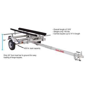 Malone EcoLight Single Kayak Trailer Package (1 Set Bunks)-Malone-Wind Rose North Ltd. Outfitters