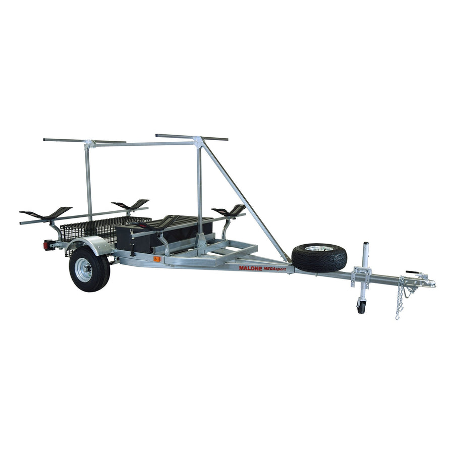 Malone MegaSport Trailer Package w/ MegaWing Carriers, Wire Storage Basket, Plastic Storage Drawer, and Spare Tire-Malone-Wind Rose North Ltd. Outfitters