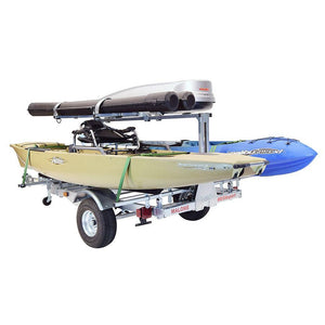 Malone MegaSport™ LowBed™ Kayak Trailer w/Tier, Spare, 2 sets Bunks, Cargo Box, 2 Rod Tubes-Malone-Wind Rose North Ltd. Outfitters