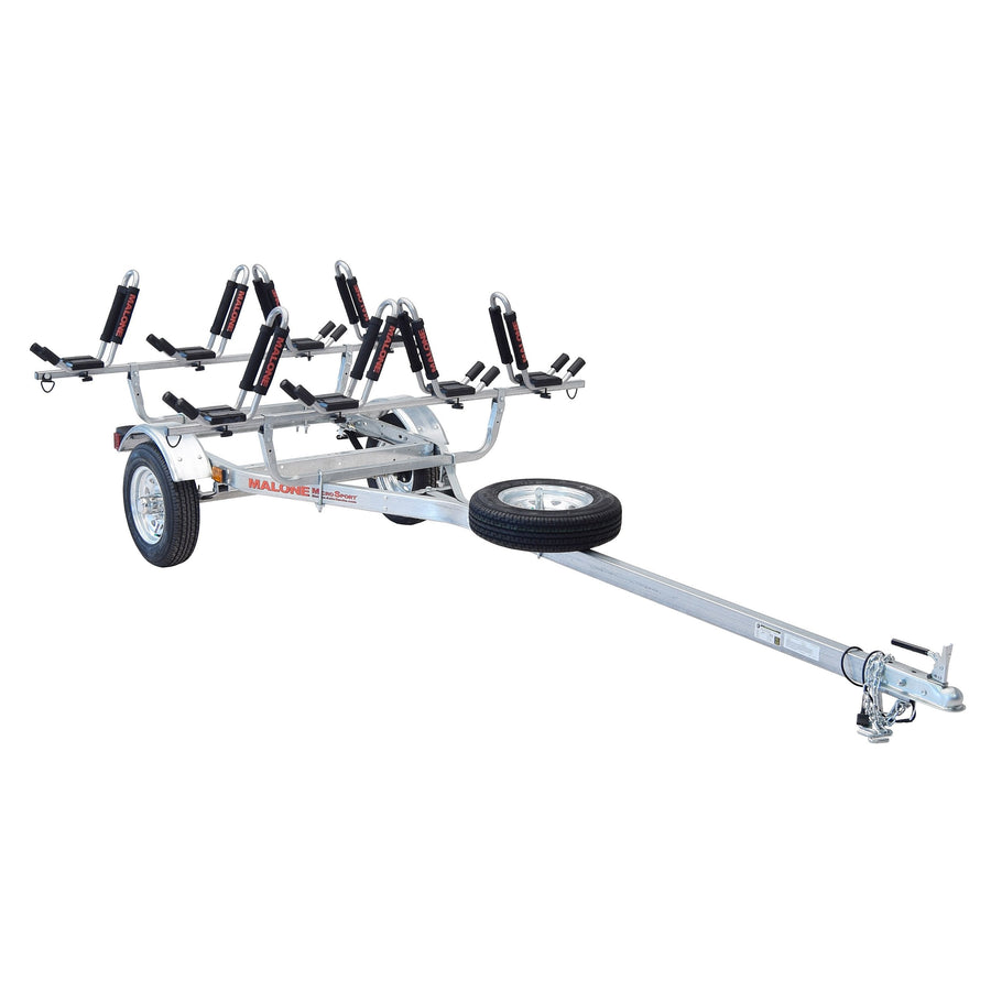 Malone MicroSport™ 4 Kayak Trailer Package (4 Sets J-Racks, Spare Tire)-Malone-Wind Rose North Ltd. Outfitters
