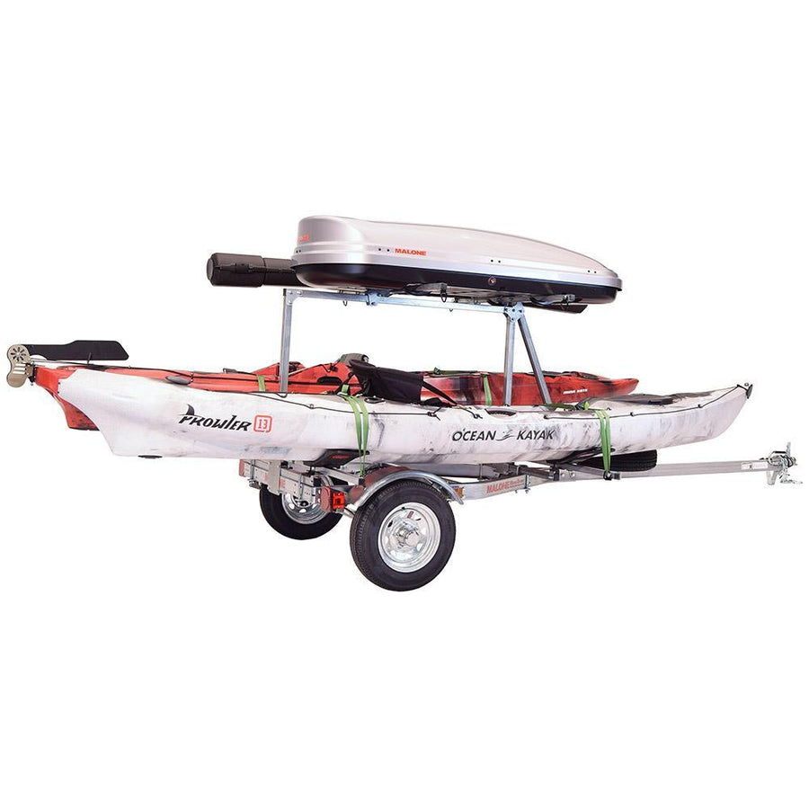 Malone MicroSport™ LowBed™ Trailer w/Tier, Spare, 2 sets MegaWings™, Cargo Box, Rod Tube-Malone-Wind Rose North Ltd. Outfitters