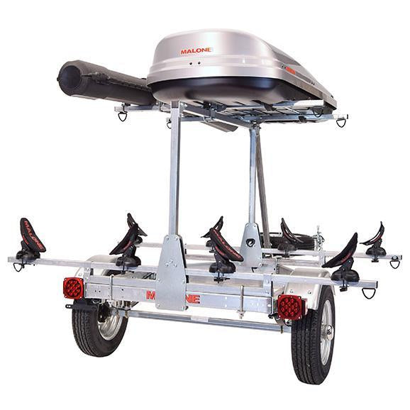 Malone MicroSport™ LowBed™ Trailer w/Tier, Spare, 2 sets SaddleUp™, Cargo Box, Rod Tube-Malone-Wind Rose North Ltd. Outfitters