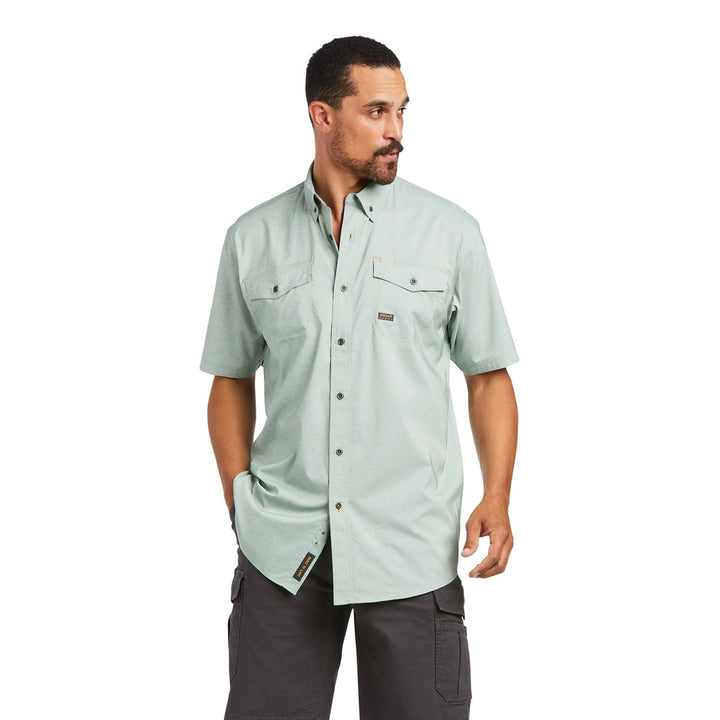Ariat Men's Rebar Made Tough Durastretch SS button up Work Shirt (10039324)