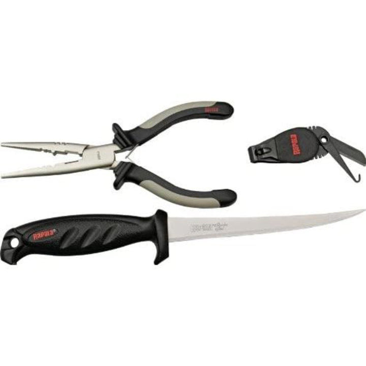 Rapala Combo Pack 6.5" Pliers / Falcon Fillet Knife / Clipper/ Sheath-Rapala-Wind Rose North Ltd. Outfitters