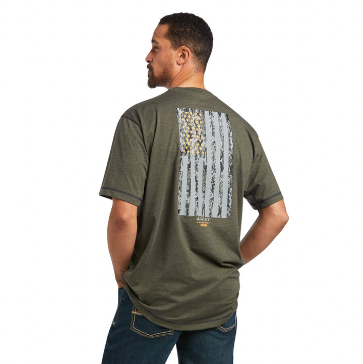 Ariat Men's Rebar  Workman Reflective Flag T-Shirt (10039178)