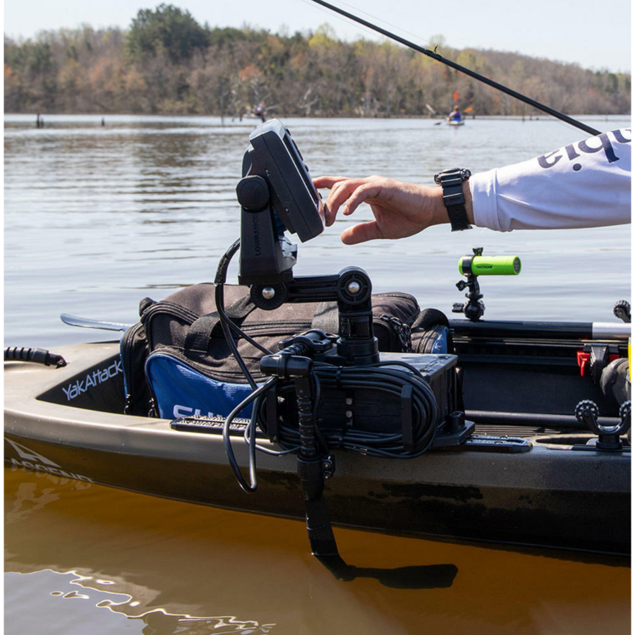 YakAttack Rectangular Fish Finder Mount with Track Mounted LockNLoad™ Mounting System (FFP-1003)