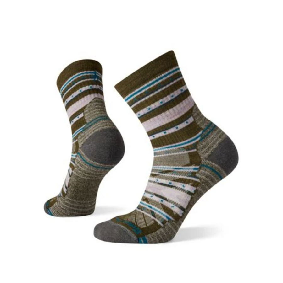 Smartwool Women's Hike Light Cushion Stitch Stripe Mid Crew Socks-Smartwool-Wind Rose North Ltd. Outfitters