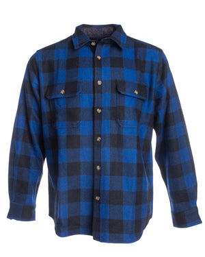 Woolly Dry Goods Men's Check Washable Wool Shirt (WS03R)