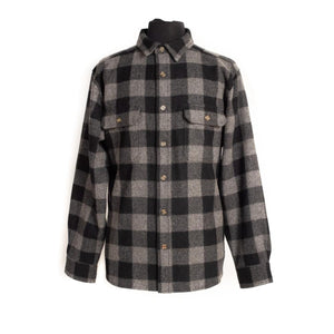 Woolly Dry Goods Men's Check Washable Wool Shirt (WS03R)