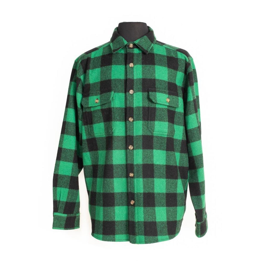 Woolly Dry Goods Men's Check Washable Wool Shirt (WS03R)